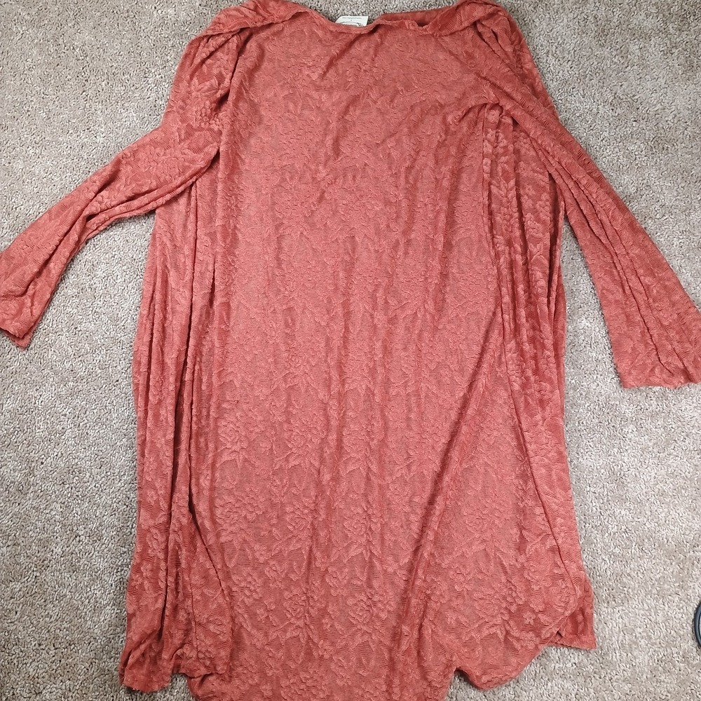 Mia Joy Lacey Coral Blush Semi Sheer Kimono Fall Size Small - Picture 6 of 8